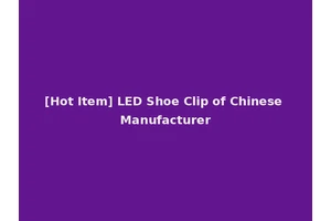 [Hot Item] LED Shoe Clip of Chinese Manufacturer