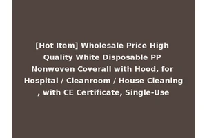 [Hot Item] Wholesale Price High Quality White Disposable PP Nonwoven Coverall with Hood, for Hospital / Cleanroom / House Cleaning, with CE Certificate, Single-Use