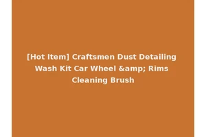 [Hot Item] Craftsmen Dust Detailing Wash Kit Car Wheel &amp; Rims Cleaning Brush
