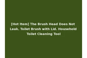 [Hot Item] The Brush Head Does Not Leak. Toilet Brush with Lid. Household Toilet Cleaning Tool