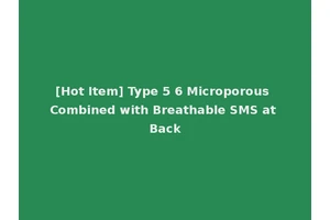 [Hot Item] Type 5 6 Microporous Combined with Breathable SMS at Back