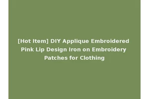 [Hot Item] DIY Applique Embroidered Pink Lip Design Iron on Embroidery Patches for Clothing