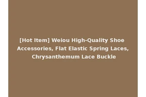 [Hot Item] Weiou High-Quality Shoe Accessories, Flat Elastic Spring Laces, Chrysanthemum Lace Buckle