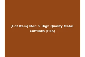 [Hot Item] Men′ S High Quality Metal Cufflinks (H15)