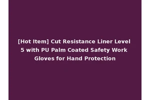 [Hot Item] Cut Resistance Liner Level 5 with PU Palm Coated Safety Work Gloves for Hand Protection