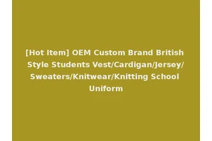 [Hot Item] OEM Custom Brand British Style Students Vest/Cardigan/Jersey/Sweaters/Knitwear/Knitting School Uniform