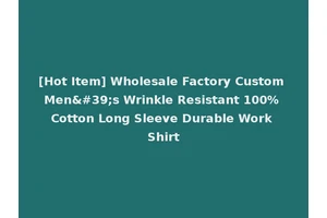 [Hot Item] Wholesale Factory Custom Men's Wrinkle Resistant 100% Cotton Long Sleeve Durable Work Shirt
