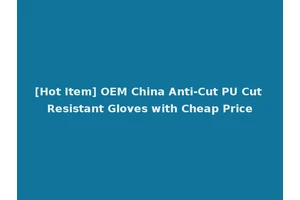 [Hot Item] OEM China Anti-Cut PU Cut Resistant Gloves with Cheap Price