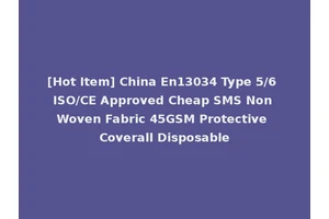 [Hot Item] China En13034 Type 5/6 ISO/CE Approved Cheap SMS Non Woven Fabric 45GSM Protective Coverall Disposable