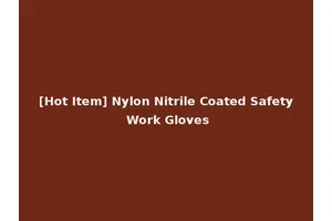 [Hot Item] Nylon Nitrile Coated Safety Work Gloves