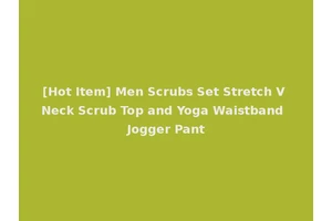 [Hot Item] Men Scrubs Set Stretch V Neck Scrub Top and Yoga Waistband Jogger Pant