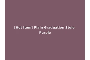 [Hot Item] Plain Graduation Stole Purple