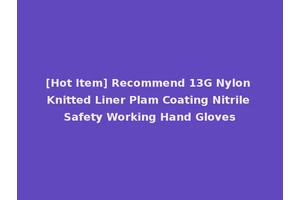 [Hot Item] Recommend 13G Nylon Knitted Liner Plam Coating Nitrile Safety Working Hand Gloves