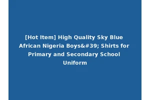 [Hot Item] High Quality Sky Blue African Nigeria Boys' Shirts for Primary and Secondary School Uniform