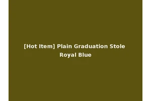 [Hot Item] Plain Graduation Stole Royal Blue