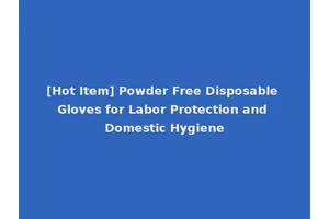[Hot Item] Powder Free Disposable Gloves for Labor Protection and Domestic Hygiene