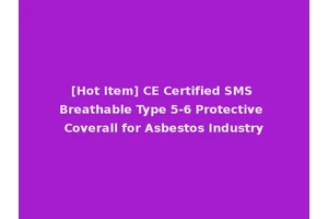 [Hot Item] CE Certified SMS Breathable Type 5-6 Protective Coverall for Asbestos Industry