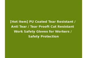 [Hot Item] PU Coated Tear Resistant / Anti Tear / Tear Prooft Cut Resistant Work Safety Gloves for Workers / Safety Protection