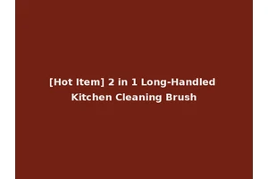 [Hot Item] 2 in 1 Long-Handled Kitchen Cleaning Brush