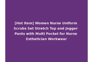 [Hot Item] Women Nurse Uniform Scrubs Set Stretch Top and Jogger Pants with Multi Pocket for Nurse Esthetician Workwear