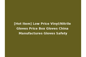 [Hot Item] Low Price Vinyl/Nitrile Gloves Price Box Gloves China Manufactures Gloves Safety