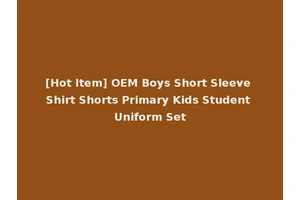 [Hot Item] OEM Boys Short Sleeve Shirt Shorts Primary Kids Student Uniform Set