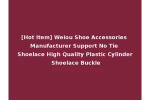 [Hot Item] Weiou Shoe Accessories Manufacturer Support No Tie Shoelace High Quality Plastic Cylinder Shoelace Buckle