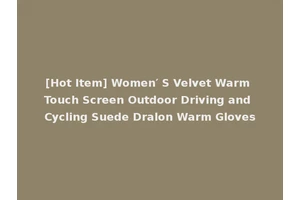 [Hot Item] Women′ S Velvet Warm Touch Screen Outdoor Driving and Cycling Suede Dralon Warm Gloves