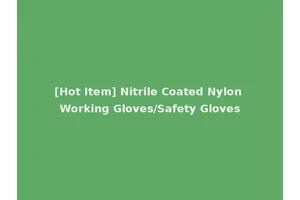 [Hot Item] Nitrile Coated Nylon Working Gloves/Safety Gloves