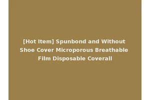 [Hot Item] Spunbond and Without Shoe Cover Microporous Breathable Film Disposable Coverall