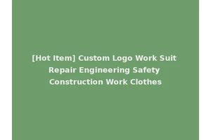 [Hot Item] Custom Logo Work Suit Repair Engineering Safety Construction Work Clothes