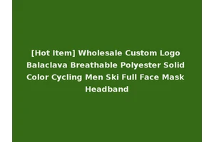 [Hot Item] Wholesale Custom Logo Balaclava Breathable Polyester Solid Color Cycling Men Ski Full Face Mask Headband