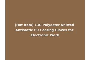 [Hot Item] 13G Polyester Knitted Antistatic PU Coating Gloves for Electronic Work