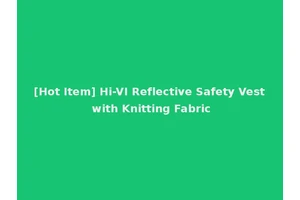 [Hot Item] Hi-VI Reflective Safety Vest with Knitting Fabric