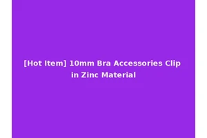 [Hot Item] 10mm Bra Accessories Clip in Zinc Material