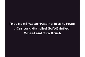 [Hot Item] Water-Passing Brush, Foam, Car Long-Handled Soft-Bristled Wheel and Tire Brush