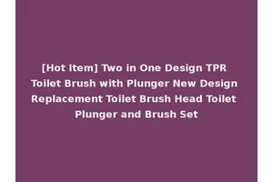 [Hot Item] Two in One Design TPR Toilet Brush with Plunger New Design Replacement Toilet Brush Head Toilet Plunger and Brush Set