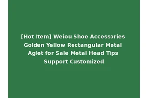 [Hot Item] Weiou Shoe Accessories Golden Yellow Rectangular Metal Aglet for Sale Metal Head Tips Support Customized