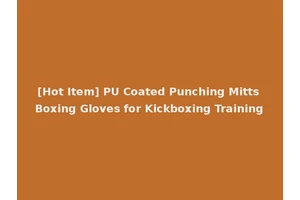[Hot Item] PU Coated Punching Mitts Boxing Gloves for Kickboxing Training