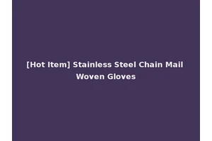 [Hot Item] Stainless Steel Chain Mail Woven Gloves
