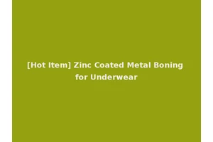 [Hot Item] Zinc Coated Metal Boning for Underwear