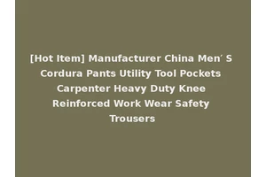 [Hot Item] Manufacturer China Men′ S Cordura Pants Utility Tool Pockets Carpenter Heavy Duty Knee Reinforced Work Wear Safety Trousers