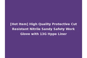 [Hot Item] High Quality Protective Cut Resistant Nitrile Sandy Safety Work Glove with 13G Hppe Liner