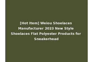 [Hot Item] Weiou Shoelaces Manufacturer 2023 New Style Shoelaces Flat Polyester Products for Sneakerhead