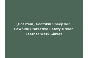 [Hot Item] Goatskin Sheepskin Cowhide Protective Safety Driver Leather Work Gloves