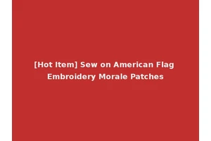 [Hot Item] Sew on American Flag Embroidery Morale Patches