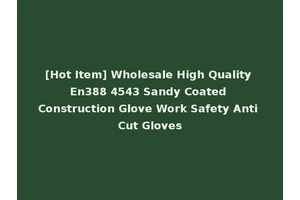[Hot Item] Wholesale High Quality En388 4543 Sandy Coated Construction Glove Work Safety Anti Cut Gloves