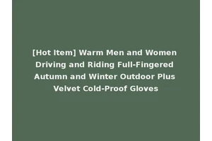 [Hot Item] Warm Men and Women Driving and Riding Full-Fingered Autumn and Winter Outdoor Plus Velvet Cold-Proof Gloves