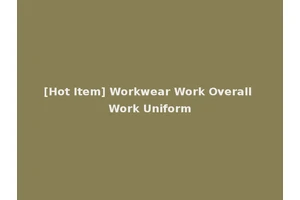 [Hot Item] Workwear Work Overall Work Uniform