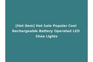[Hot Item] Hot Sale Popular Cool Rechargeable Battery Operated LED Shoe Lights